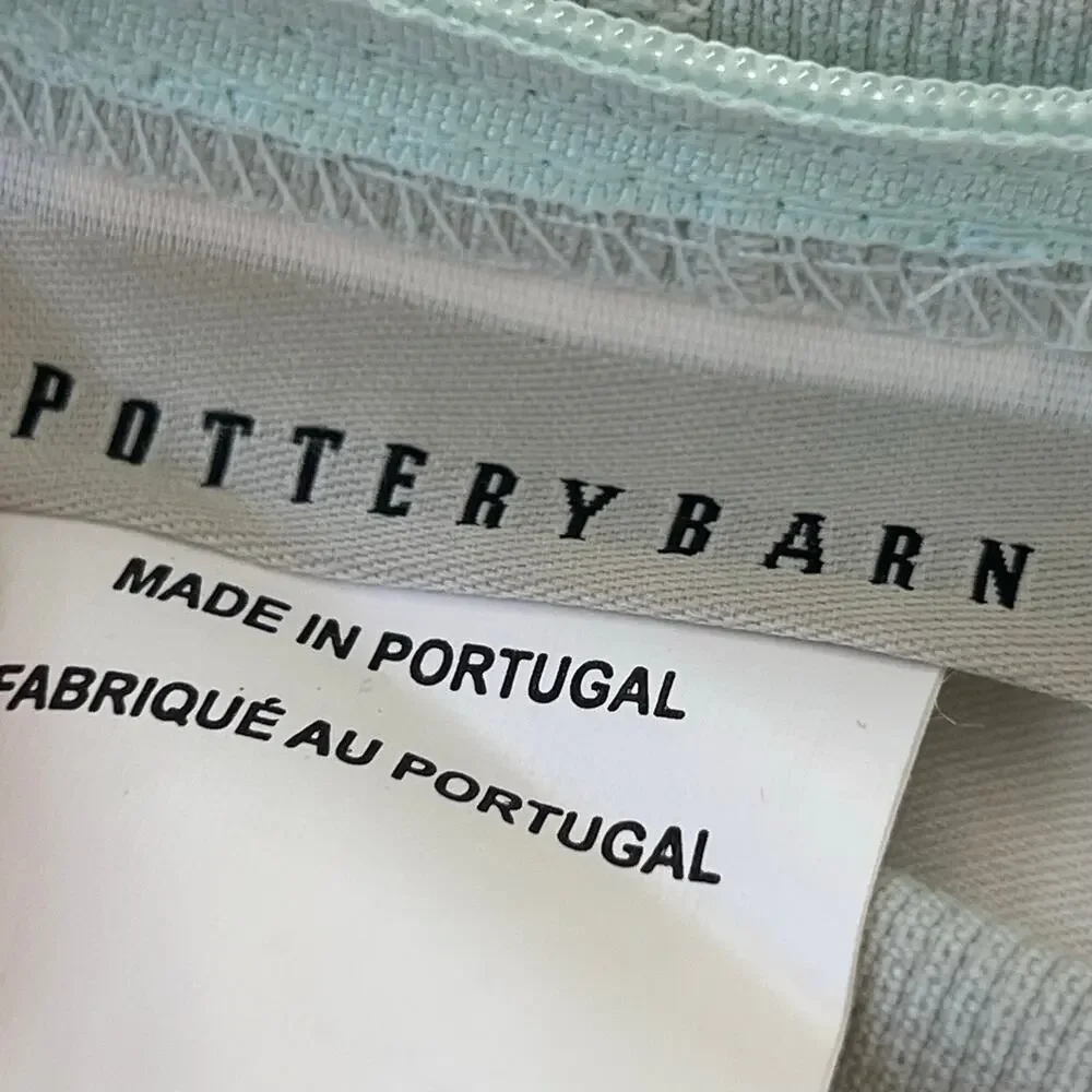 pottery barn matelasse jaquard bed skirt and pillow.